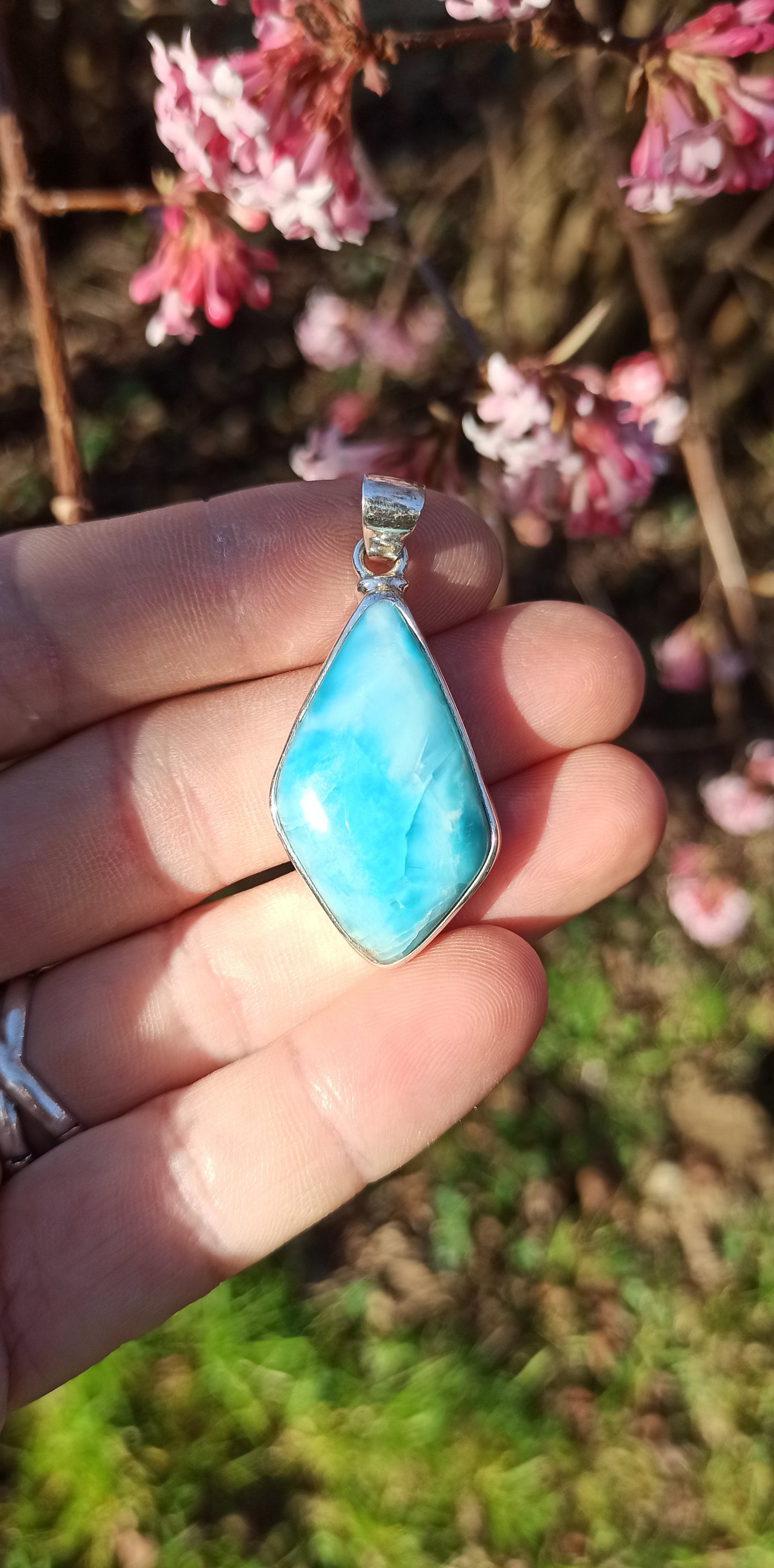 Pendentif Argent ~ Larimar
