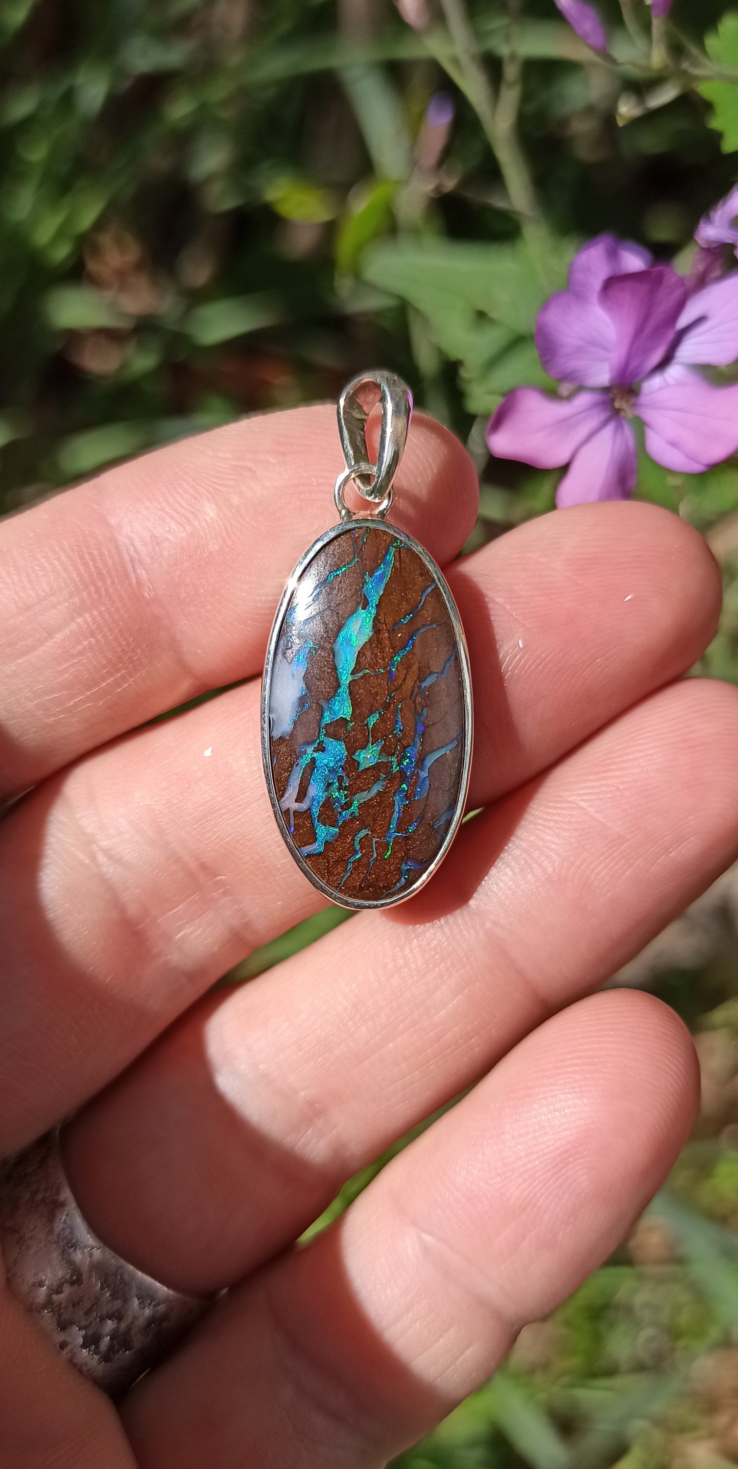Pendentif Opale Boulder Australie