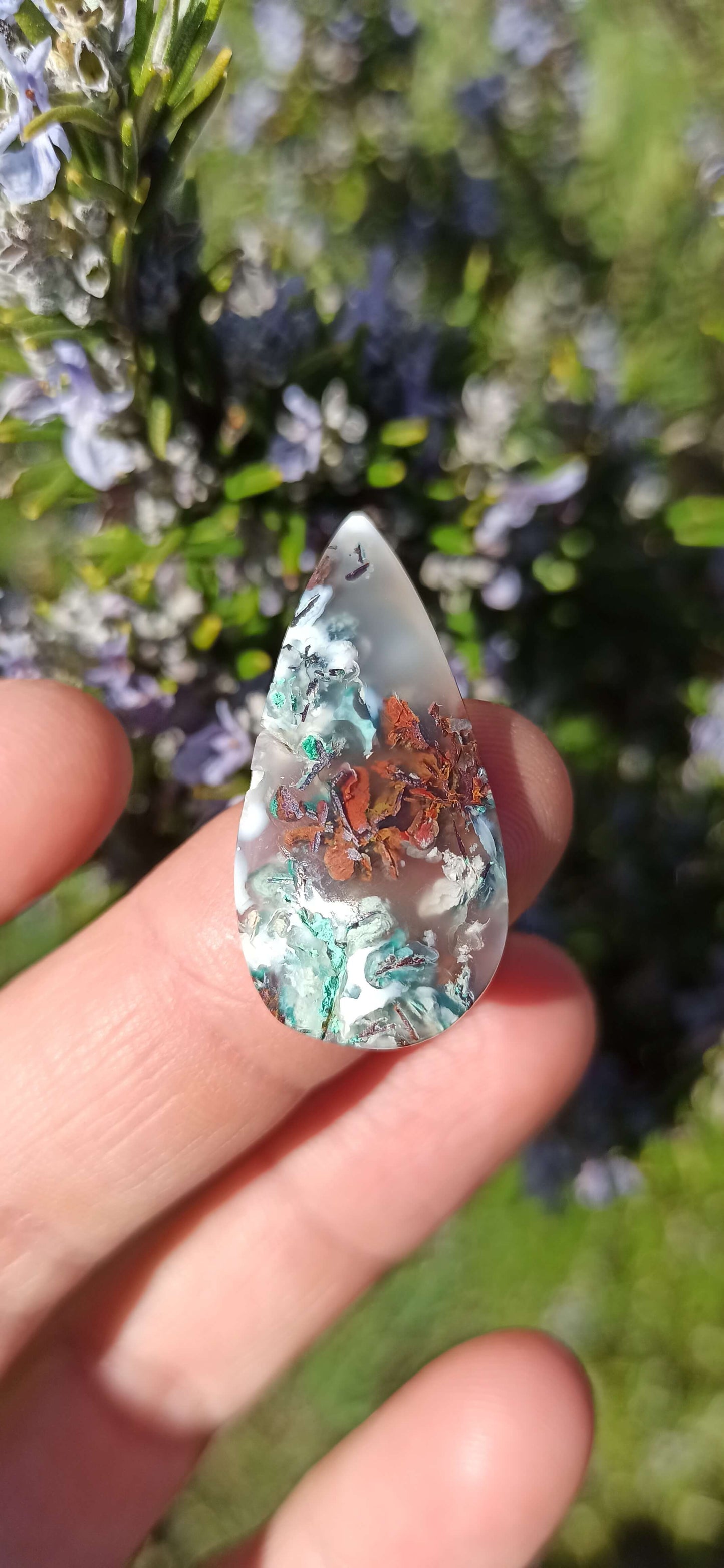 Calcédoine Cuprifère ~ Cabochon