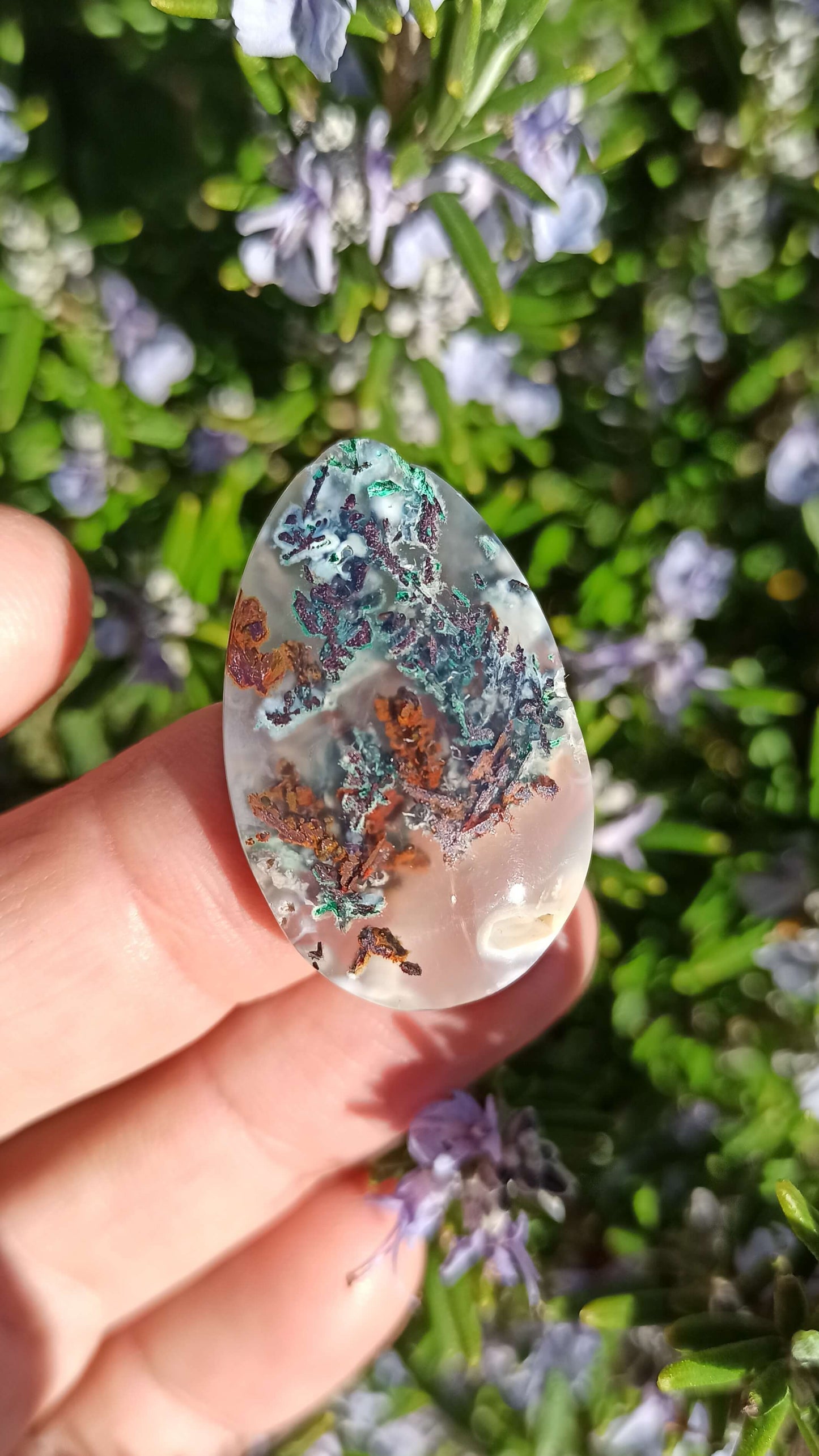 Calcédoine Cuprifère ~ Cabochon