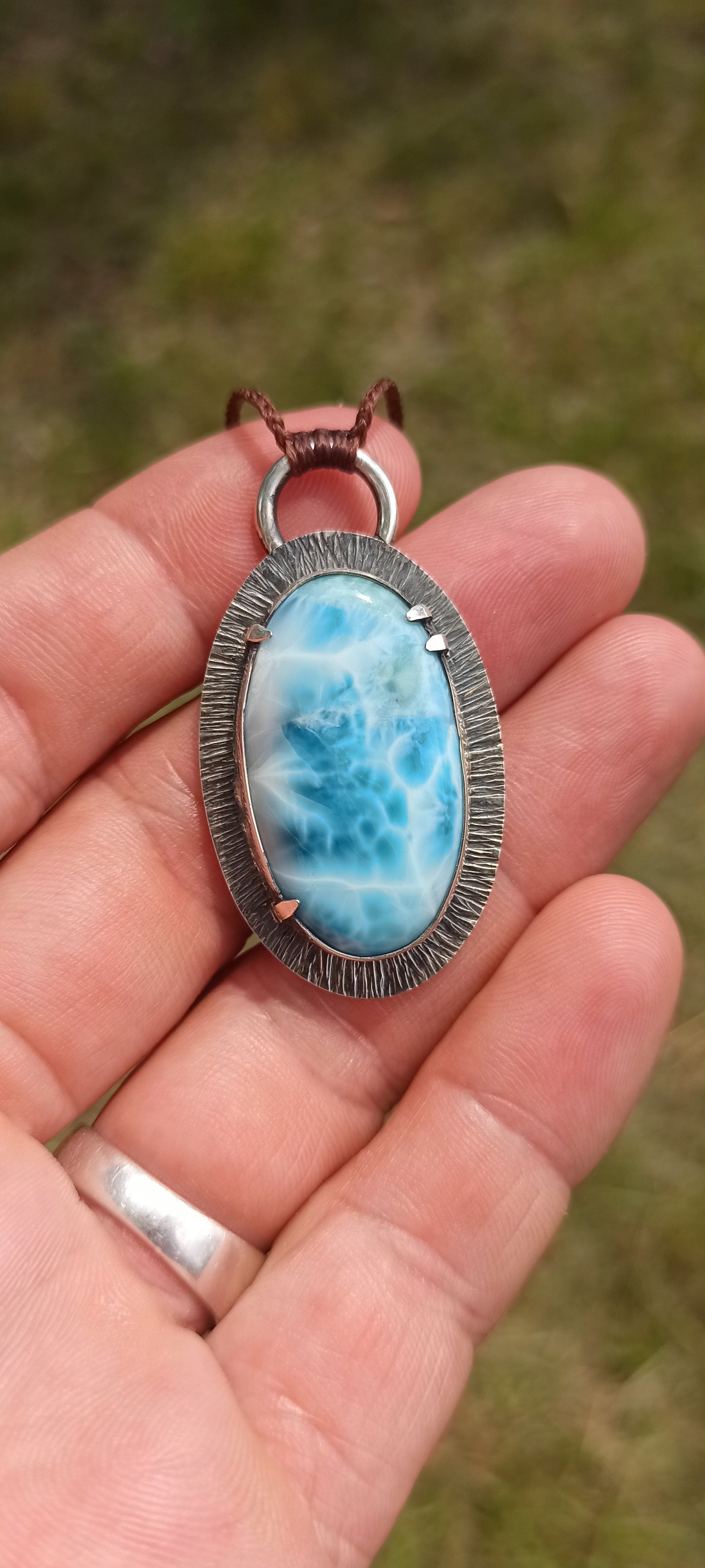 Pendentif Argent ~ Larimar