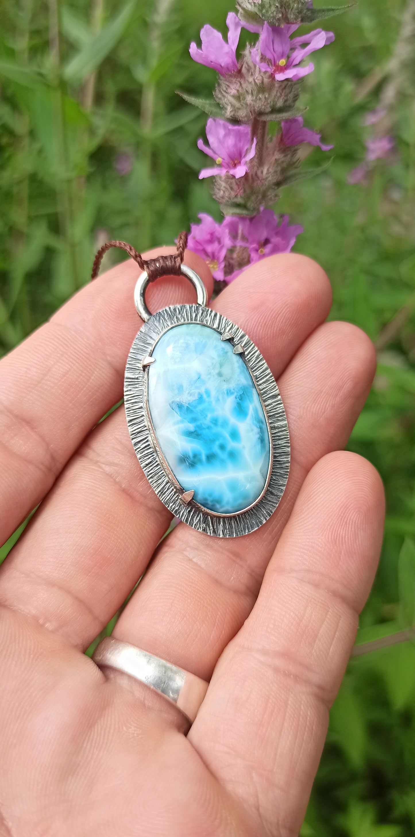 Pendentif Argent ~ Larimar
