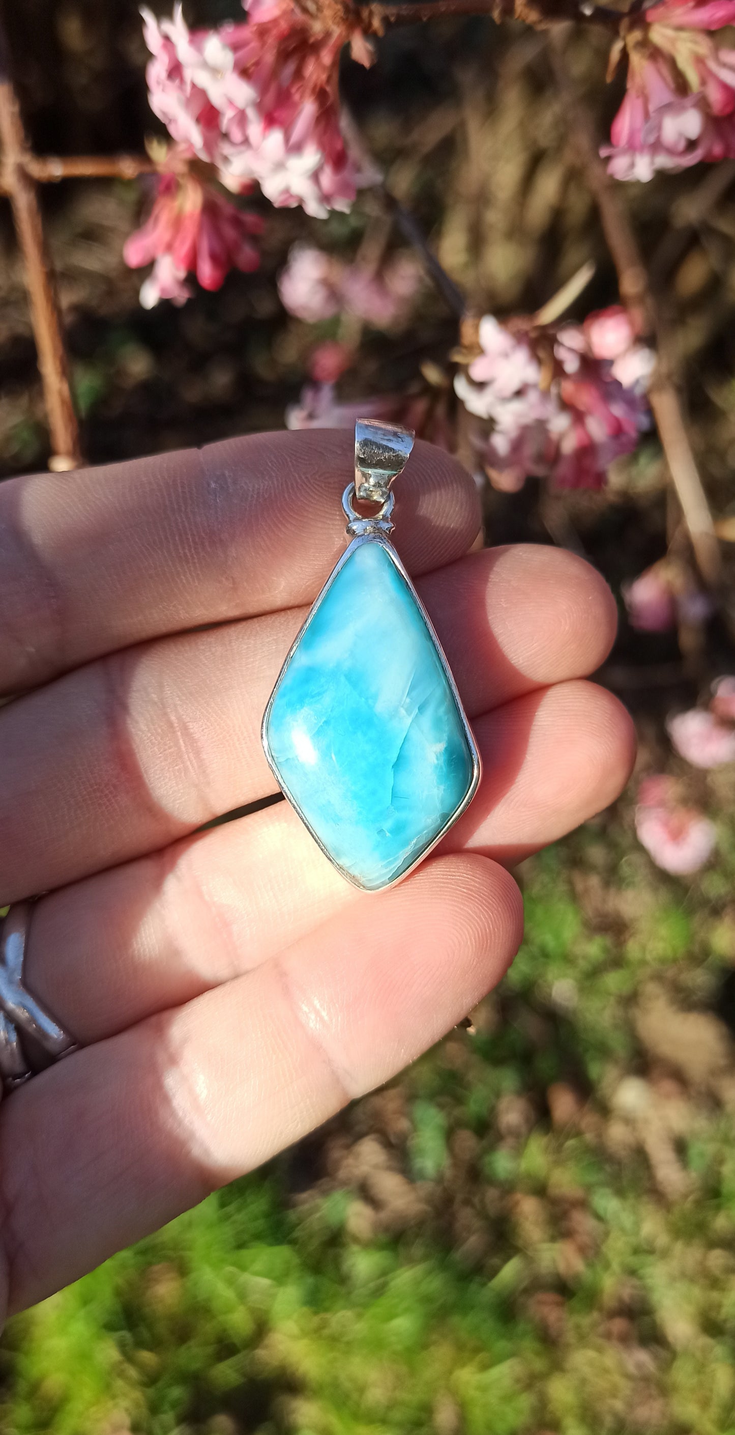 Pendentif Argent ~ Larimar