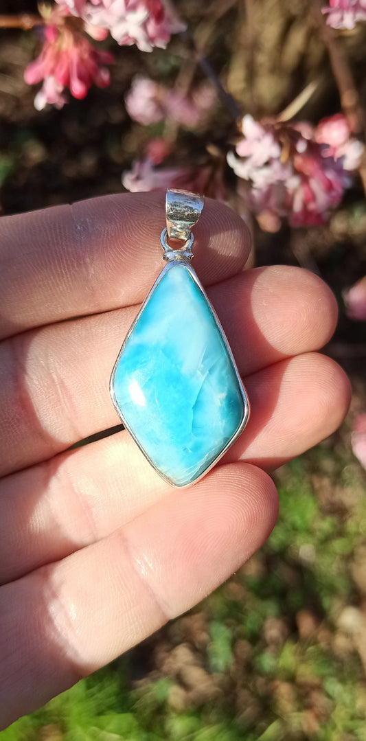 Pendentif Argent ~ Larimar