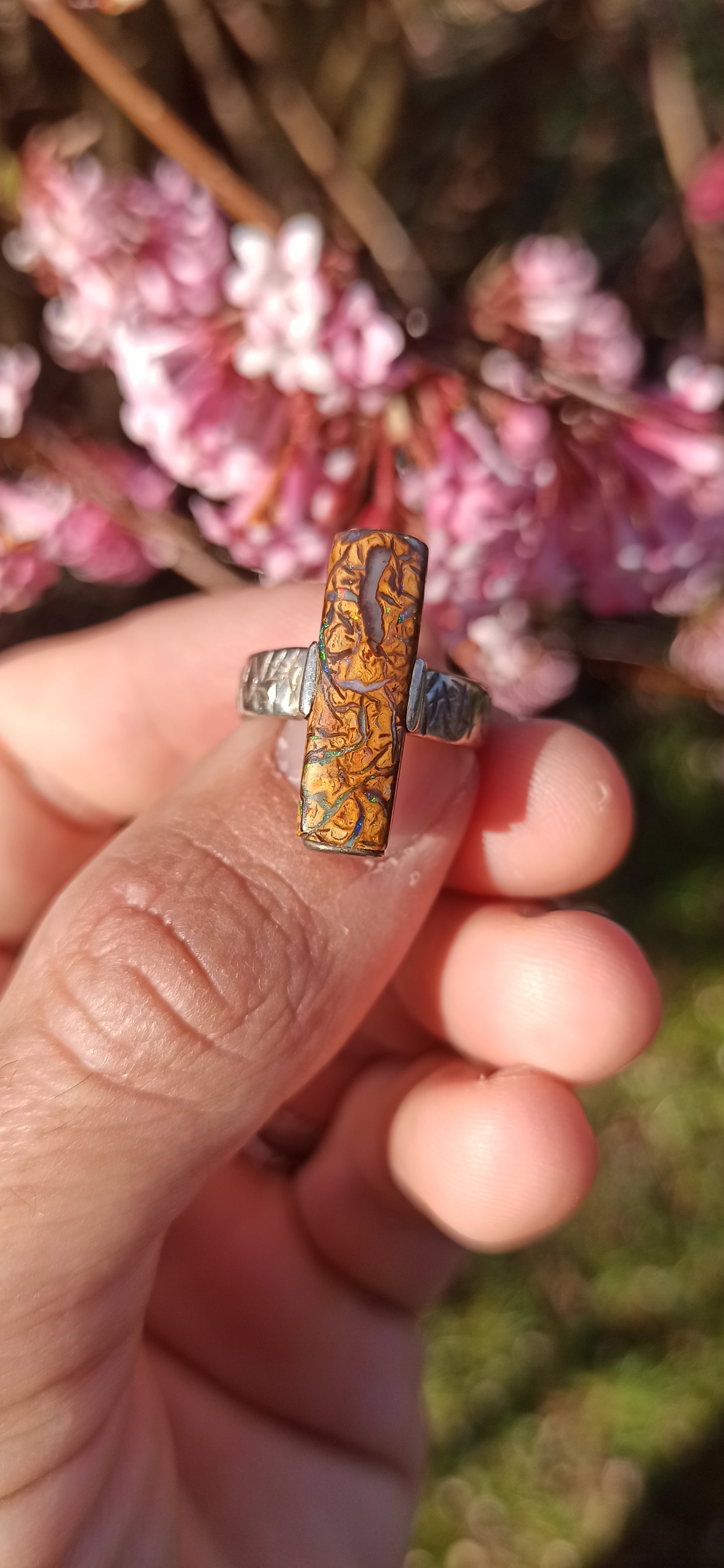 Bague Argent ~ Opale Boulder, Australie