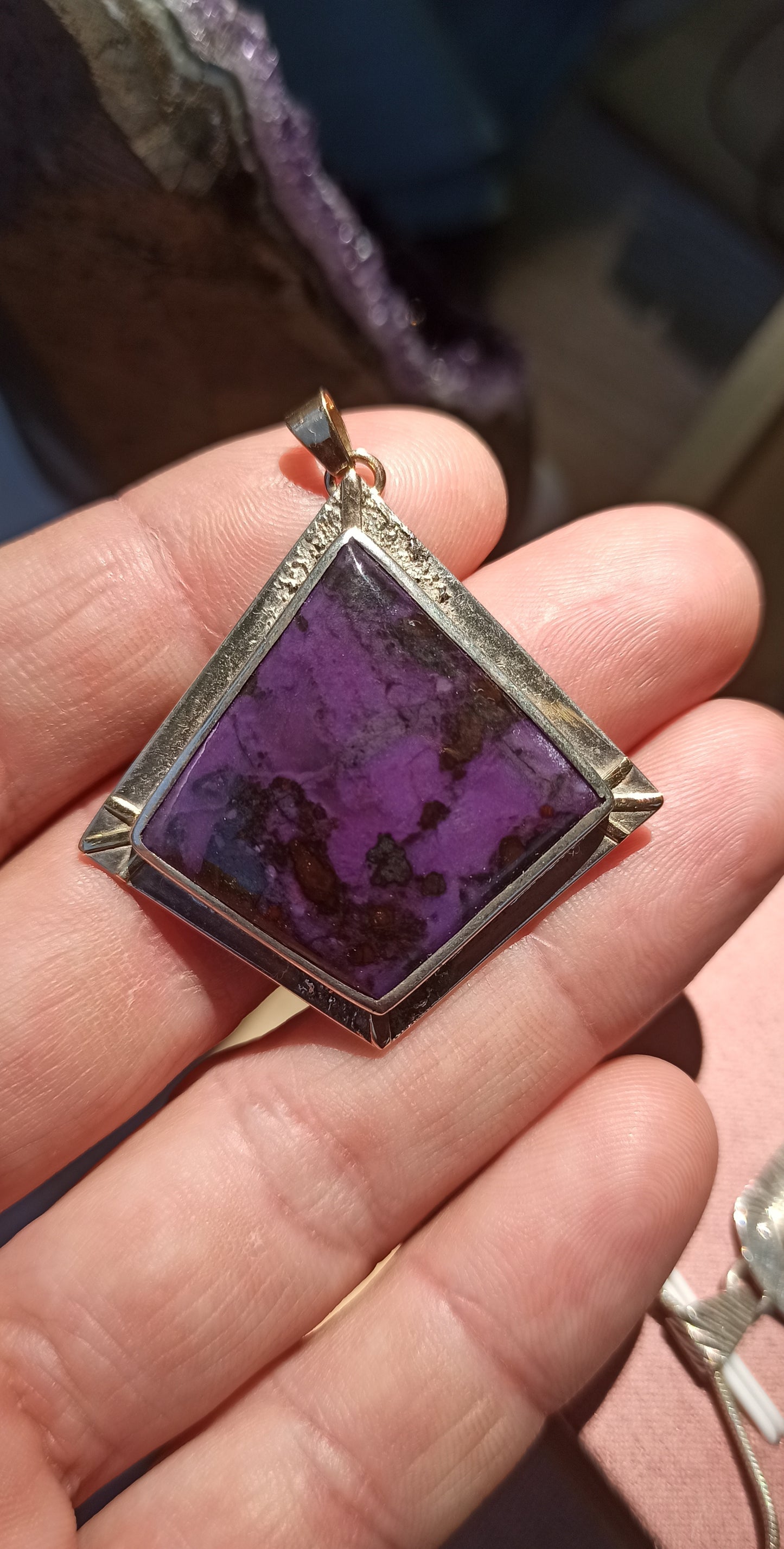 Pendentif Argent et Or 18cts ~ Sugilite