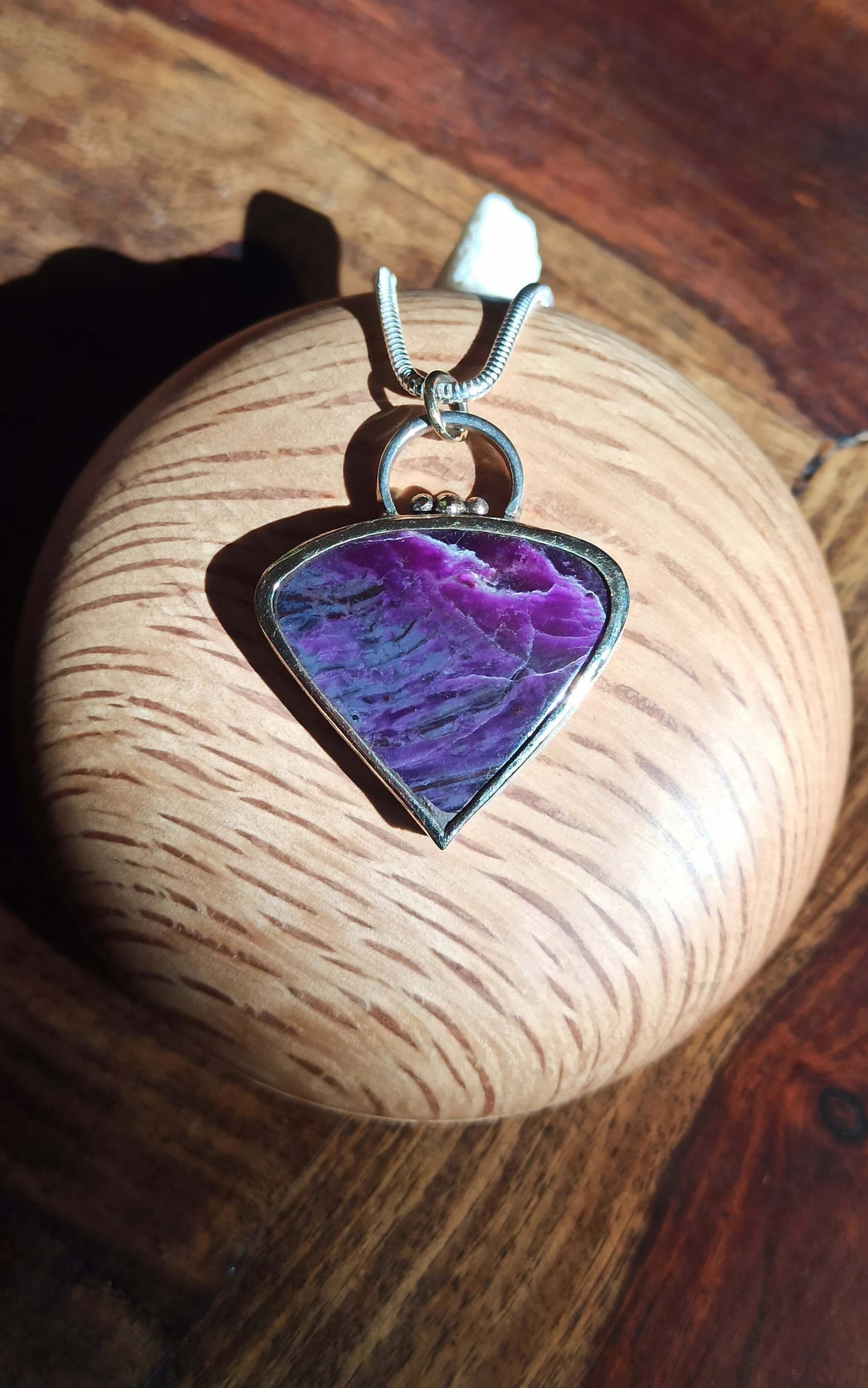 Pendentif Argent et Or 18cts ~ Sugilite
