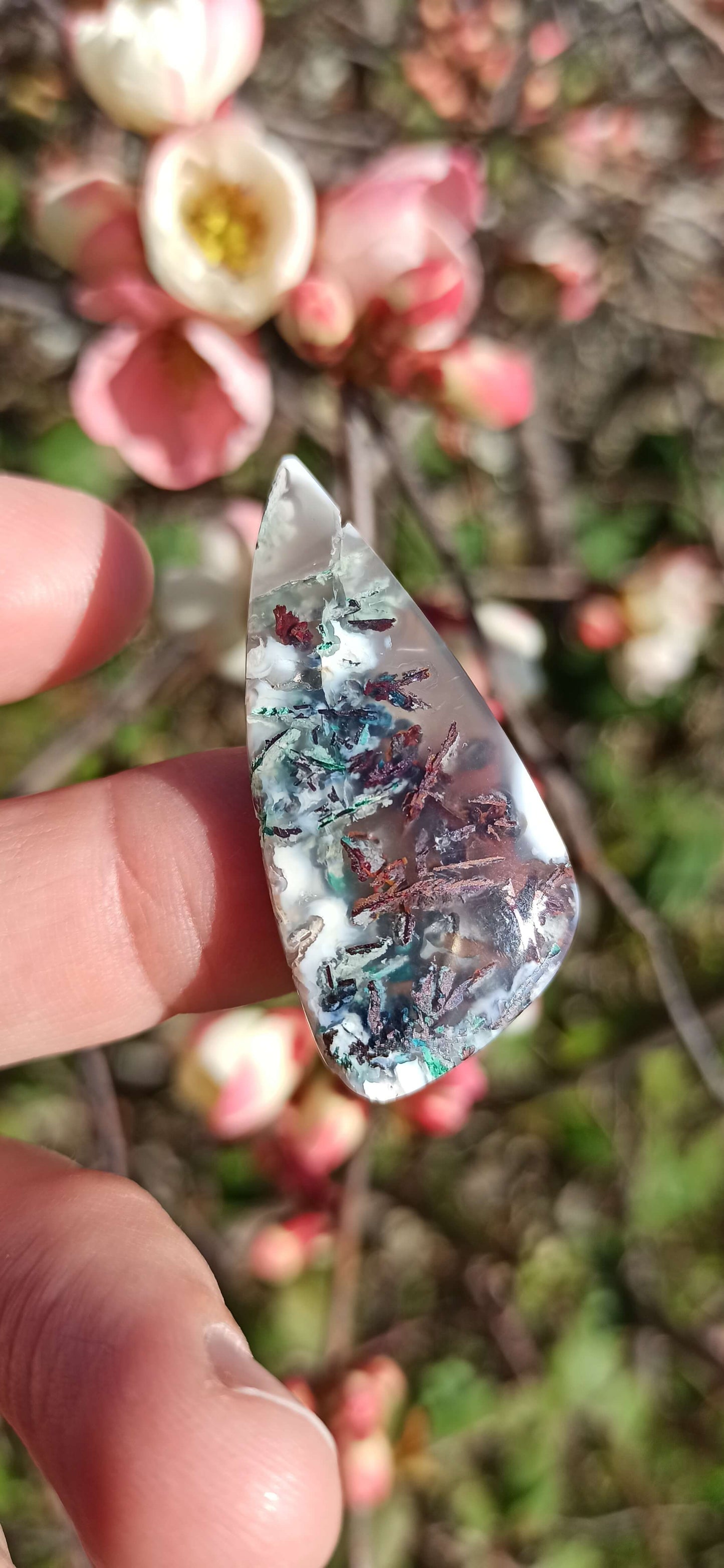 Calcédoine Cuprifère ~ Cabochon