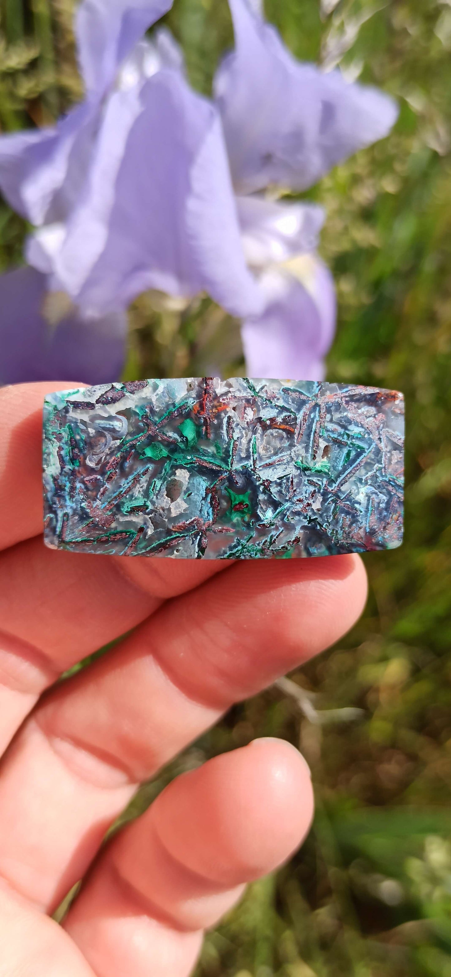 Cabochon Chrysocolle Cuivre Natif