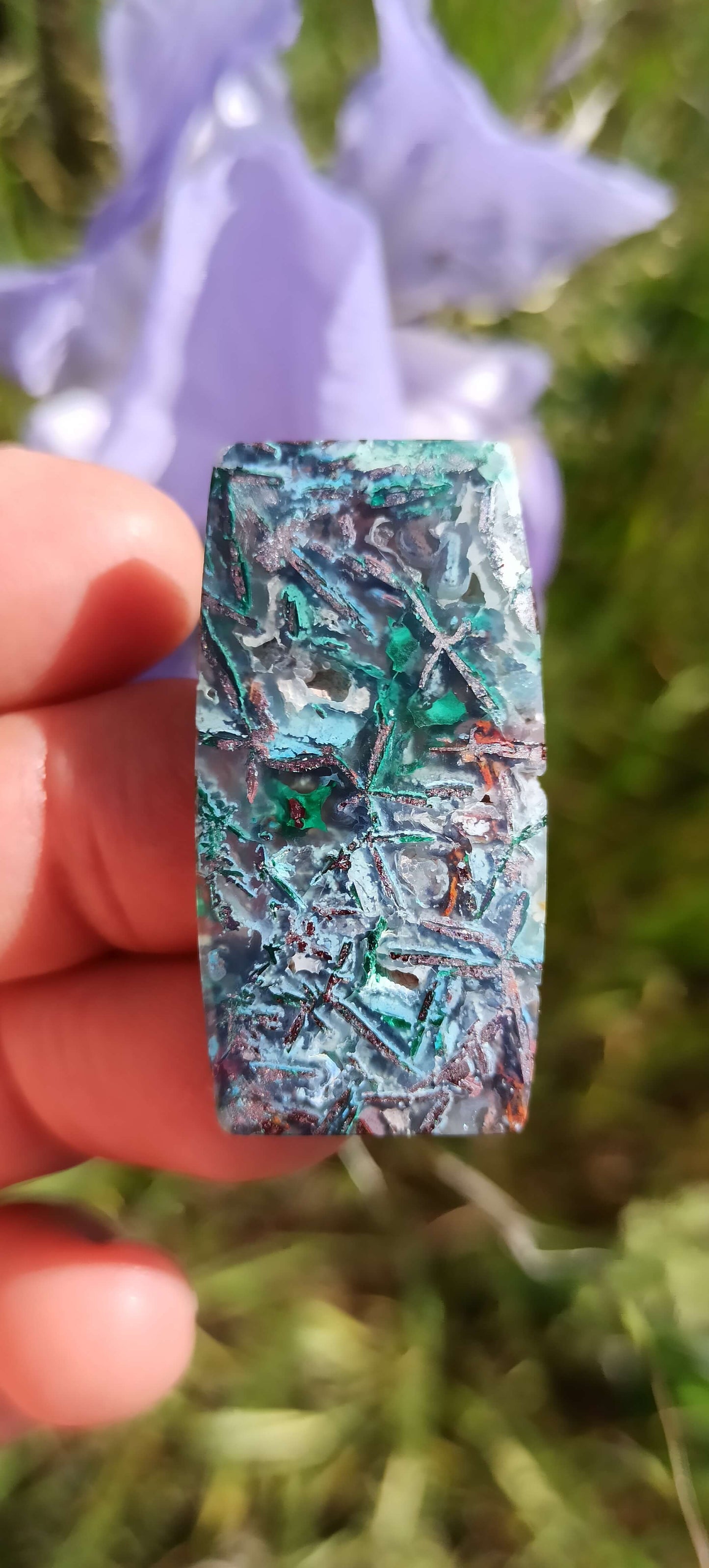 Cabochon Chrysocolle Cuivre Natif