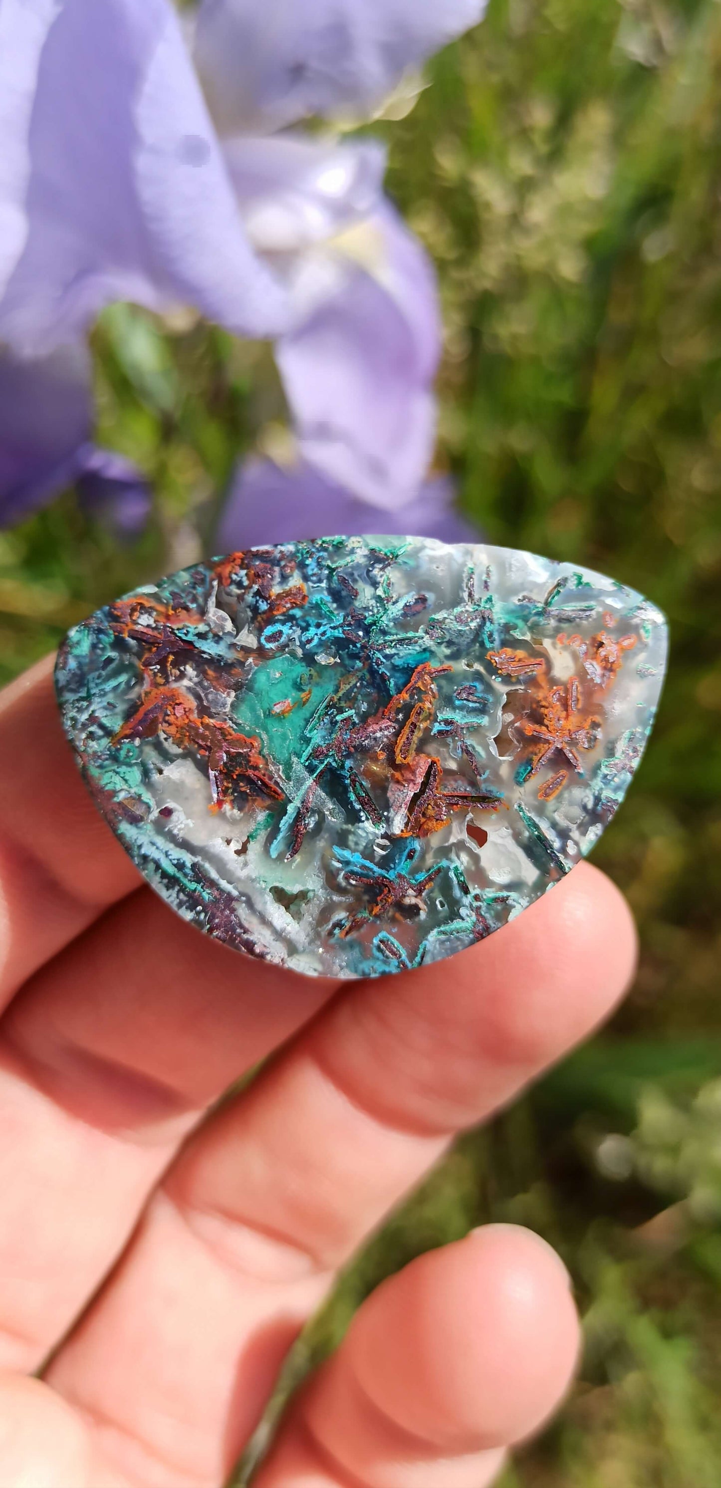 Cabochon Chrysocolle Cuivre Natif