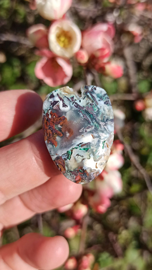 Calcédoine Cuprifère ~ Cabochon