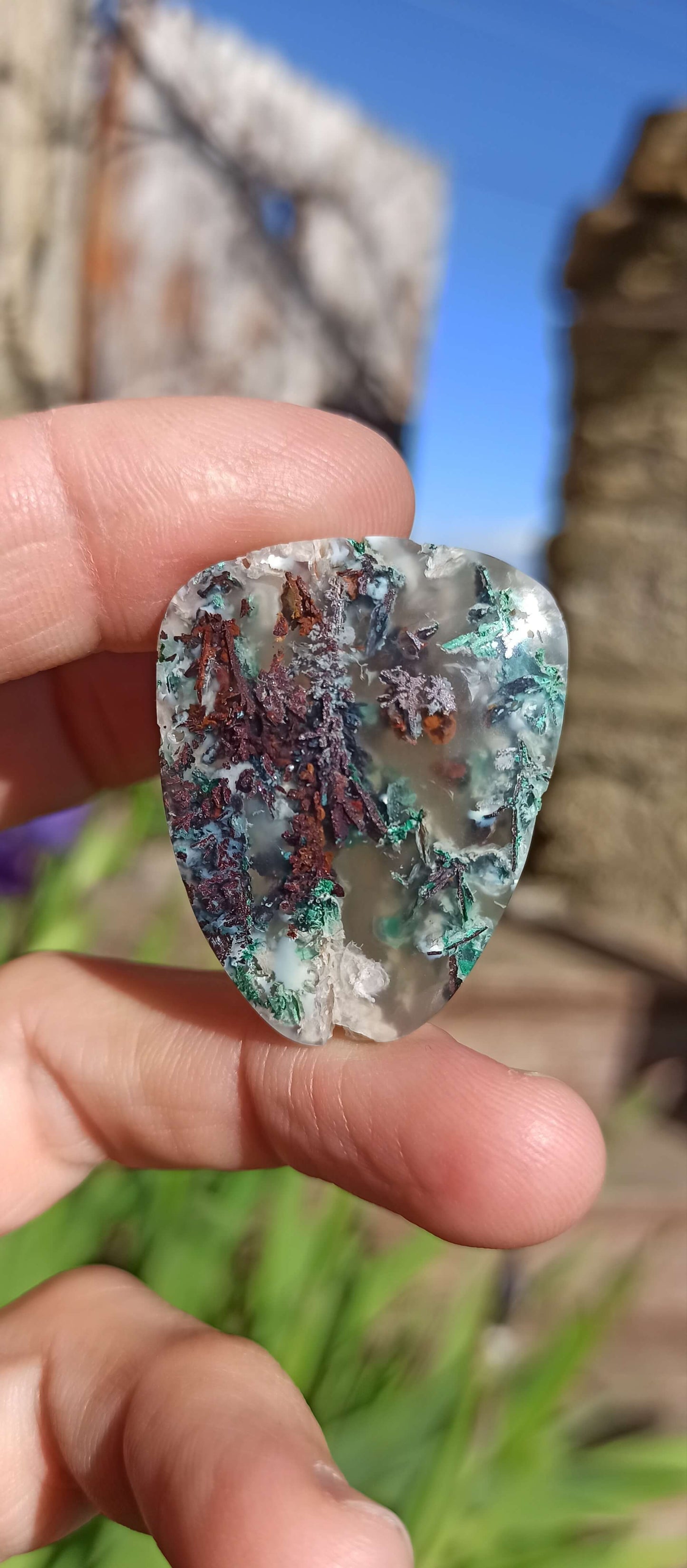 Calcédoine Cuprifère ~ Cabochon
