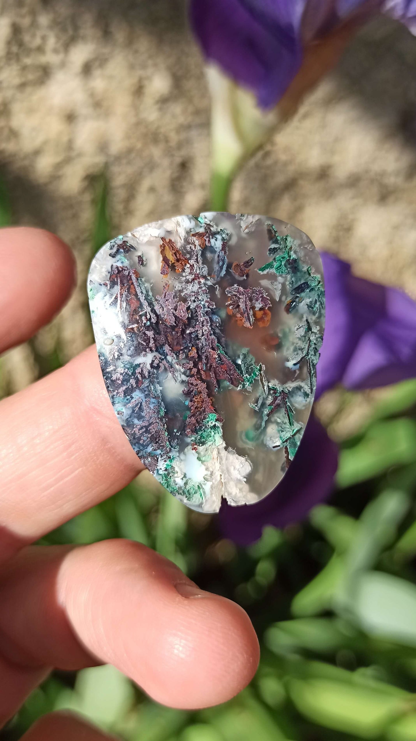 Calcédoine Cuprifère ~ Cabochon