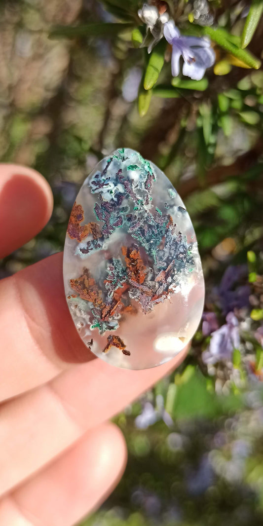 Calcédoine Cuprifère ~ Cabochon