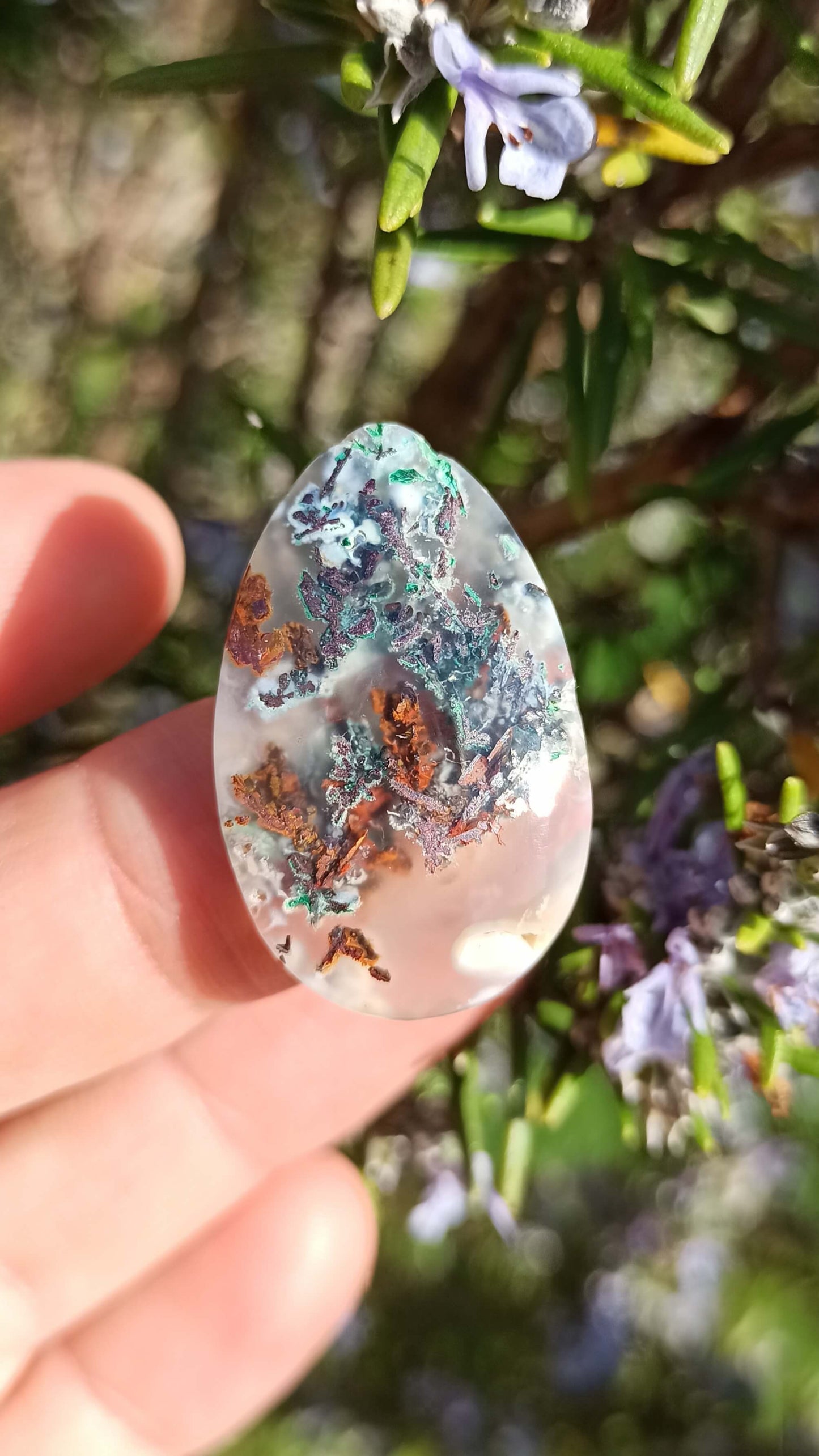 Calcédoine Cuprifère ~ Cabochon