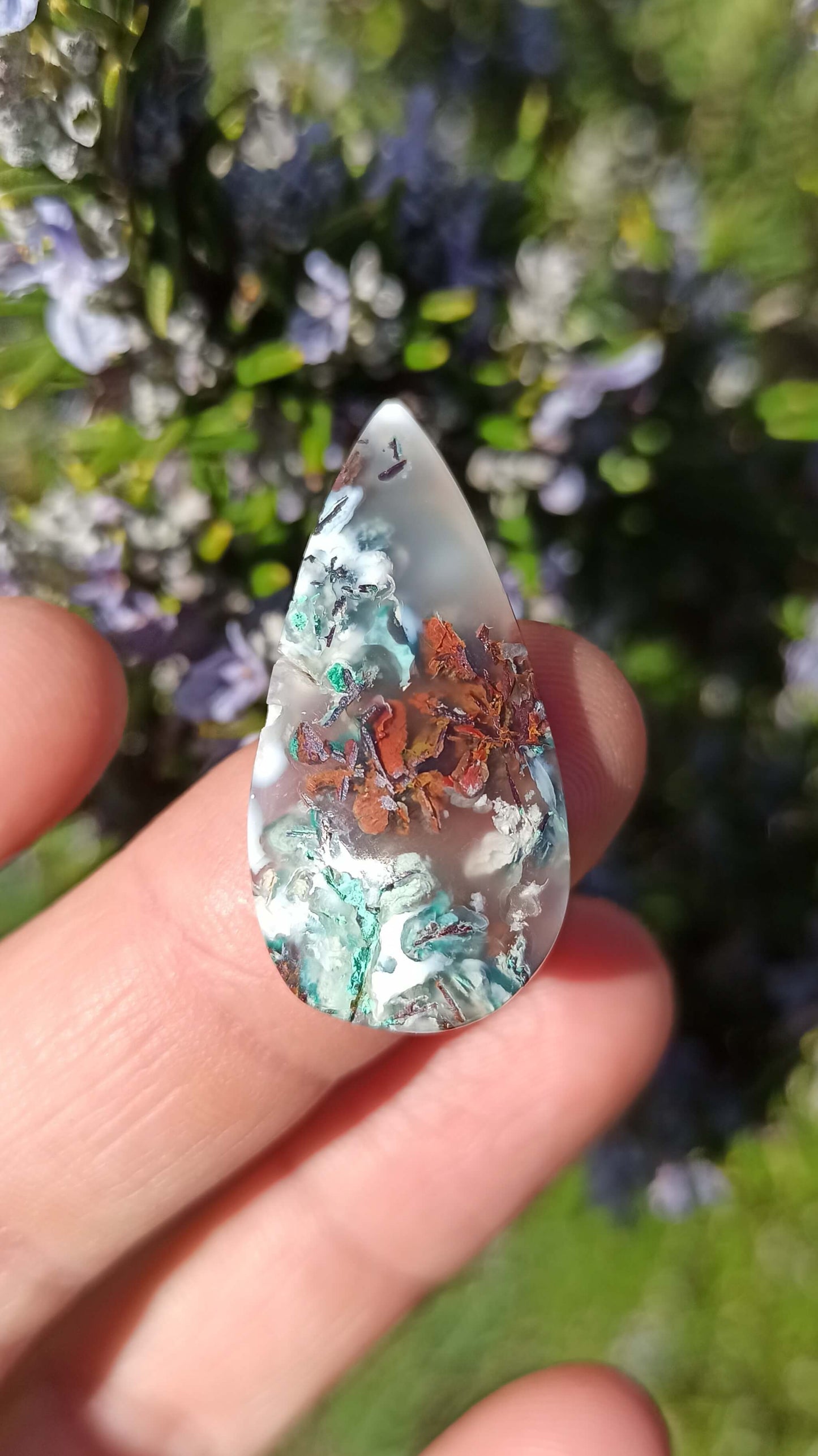 Calcédoine Cuprifère ~ Cabochon