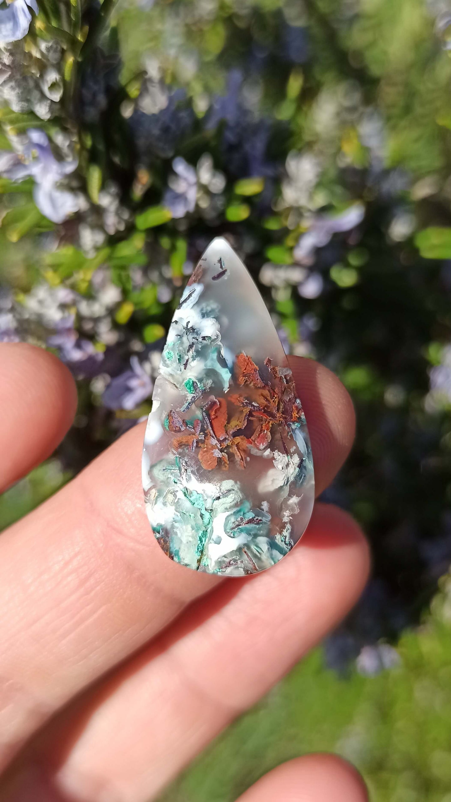 Calcédoine Cuprifère ~ Cabochon