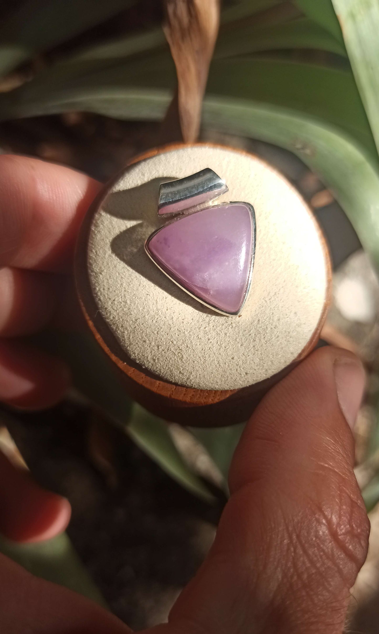 Pendentif Sugilite Rose ~ Argent 925