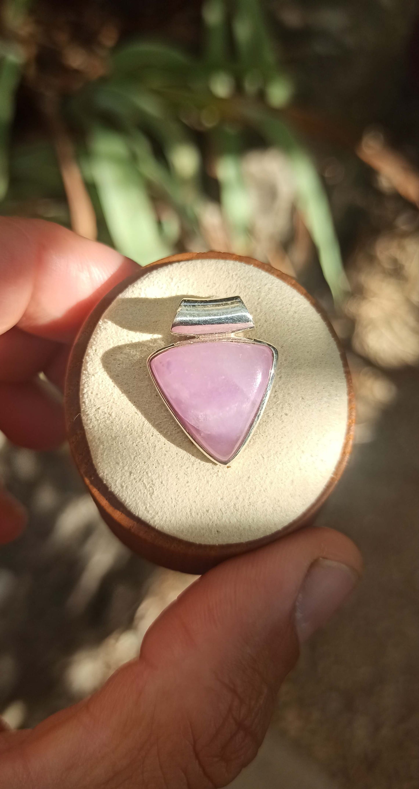 Pendentif Sugilite Rose ~ Argent 925