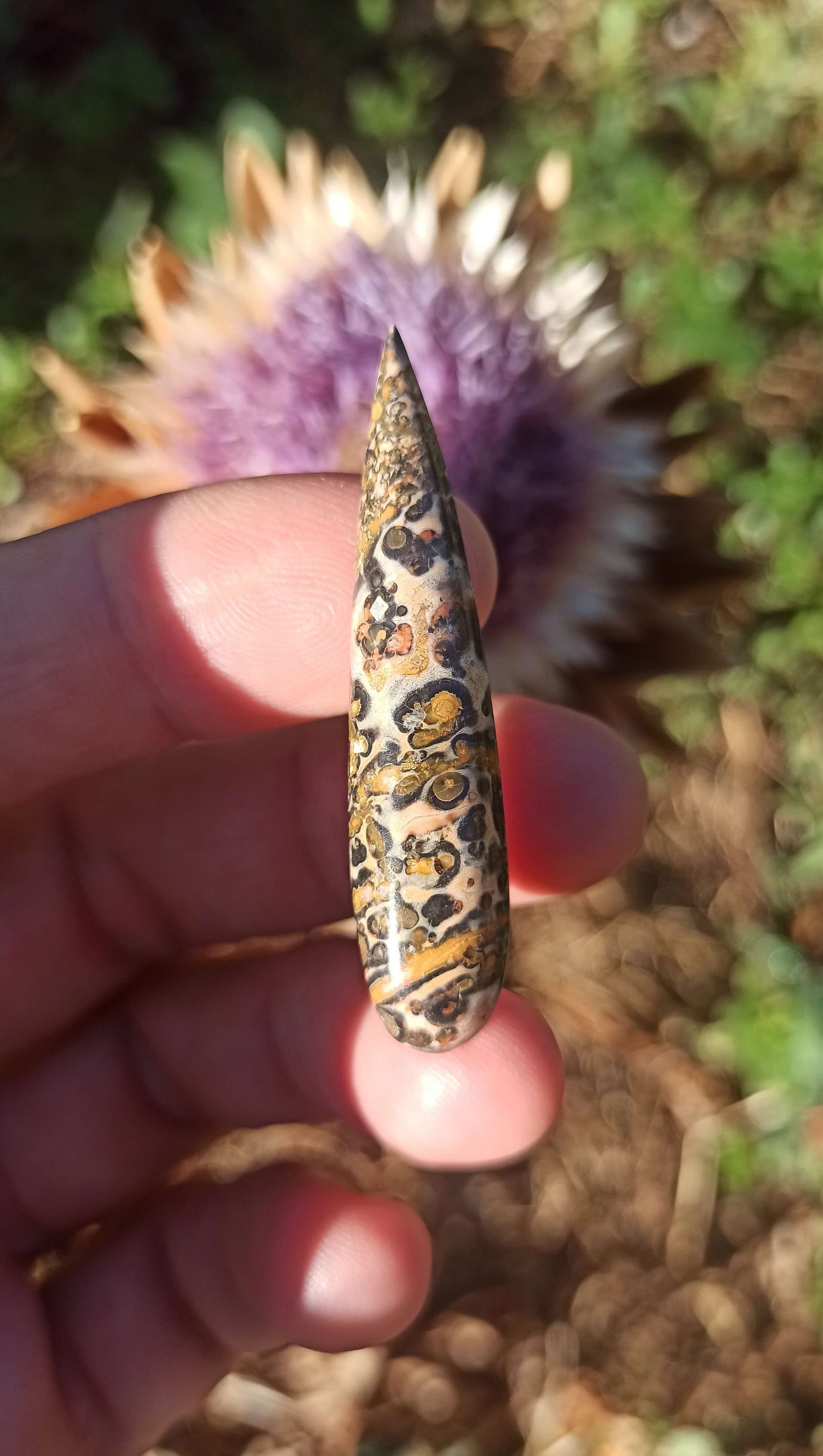 Cabochon Goutte Jaspe Léopard ~ Brésil