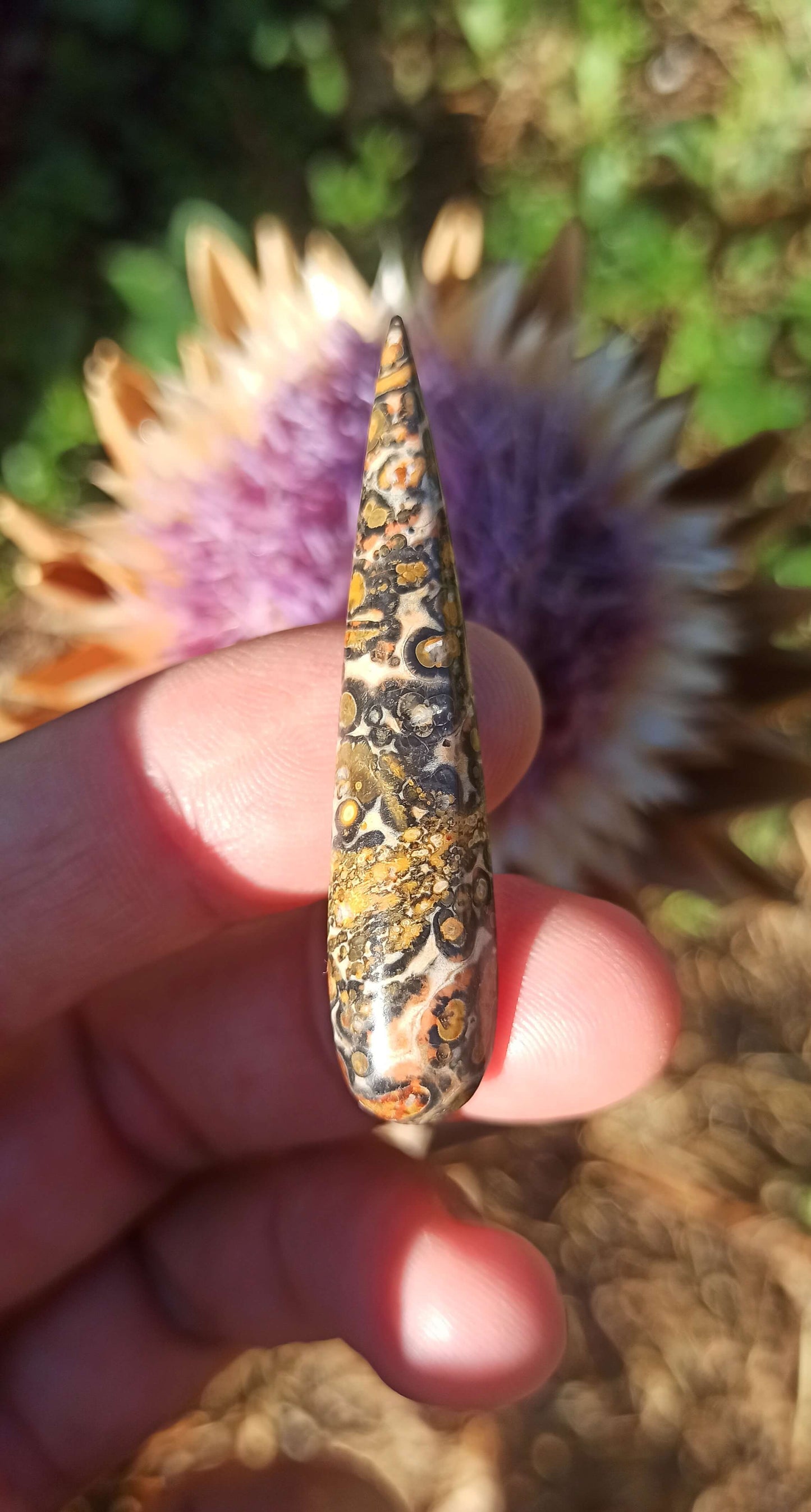Cabochon Goutte Jaspe Léopard ~ Brésil