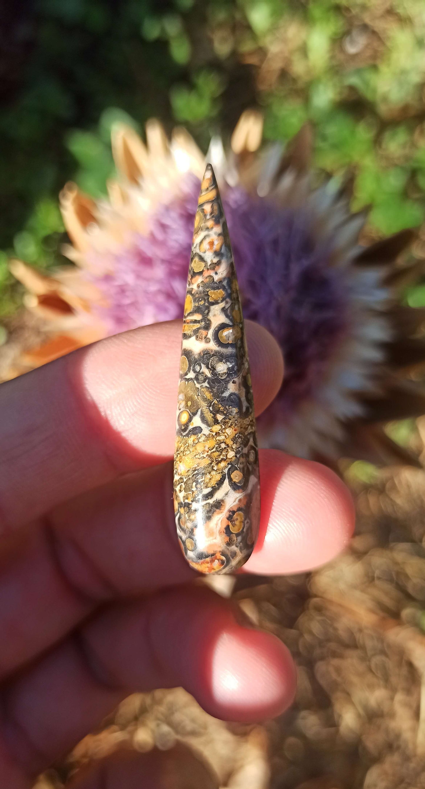 Cabochon Goutte Jaspe Léopard ~ Brésil